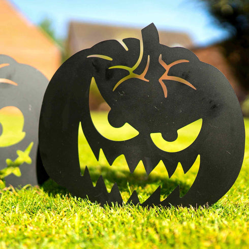 Scary Carved Pumpkins Halloween Outdoor Party Decoration Garden Ornament